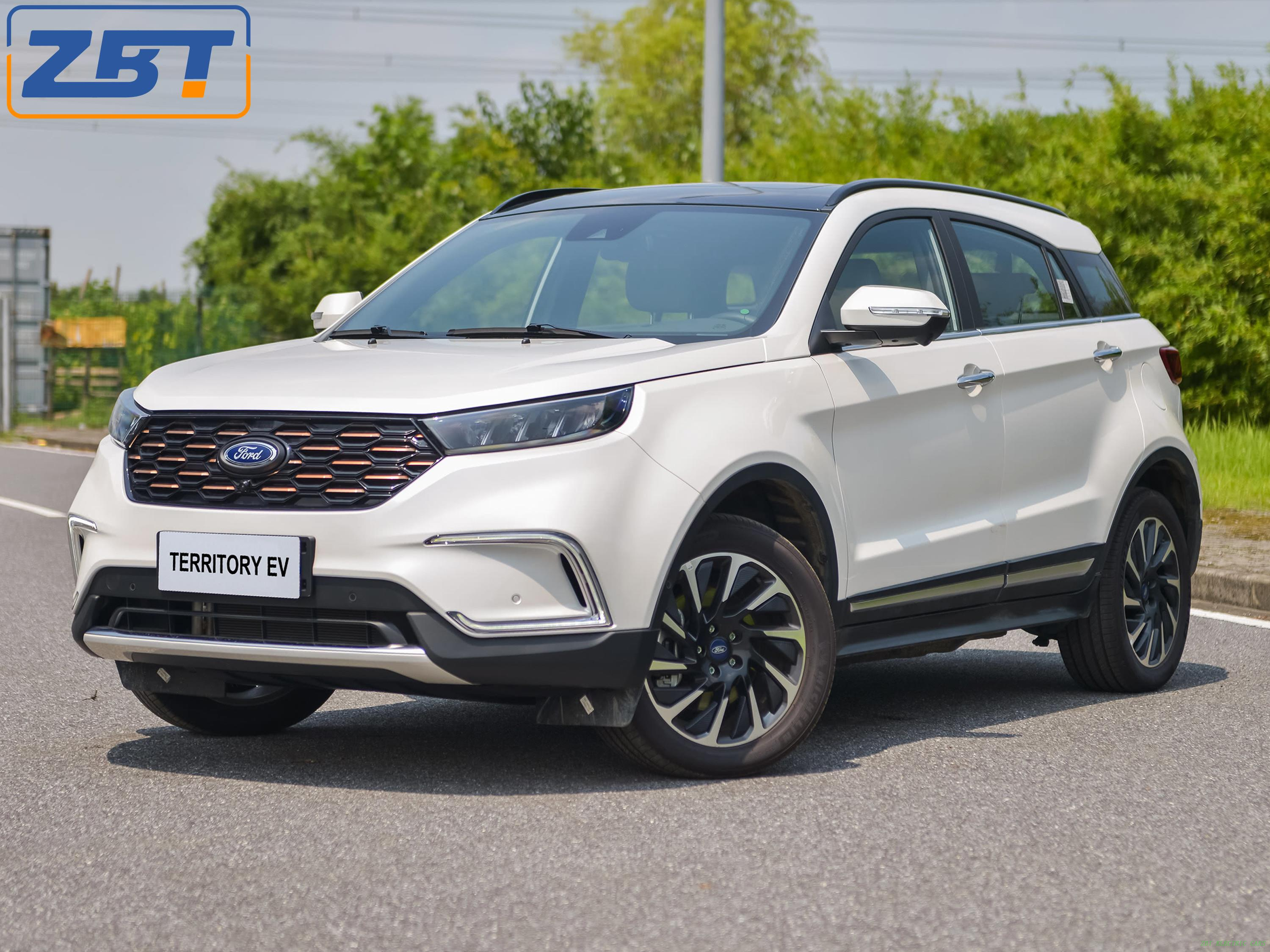 NEDC 435km 280NM Pure Electric Motor Ford JMC Ev 4x2 2wd Suv Territory New Energy Vehicle Auto Car with Panoramic Sunroof